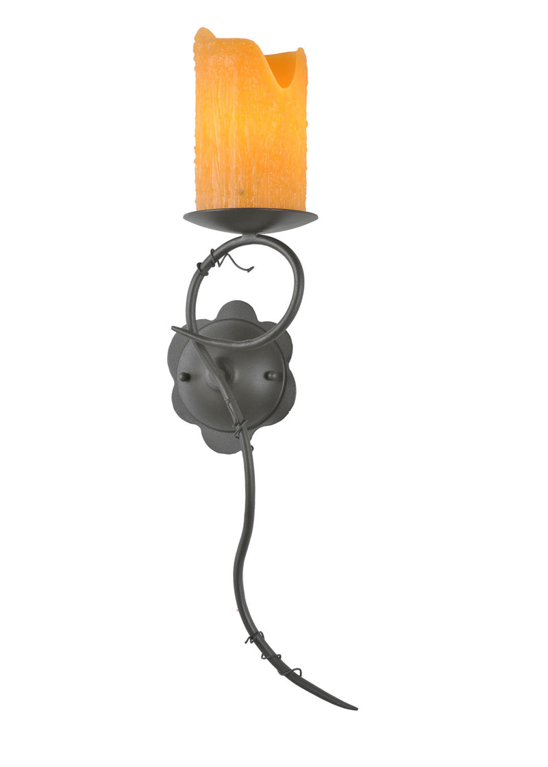 Meyda Tiffany 107002 One Light Wall Sconce, Wrought Iron