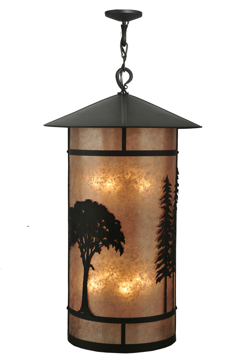 Meyda Tiffany 107335 Eight Light Pendant, Wrought Iron