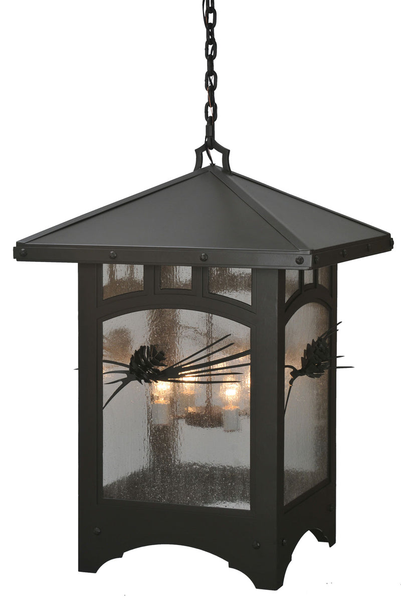 Meyda Tiffany 107374 Four Light Pendant, Timeless Bronze