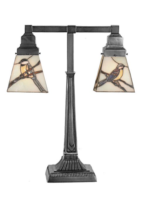Meyda Tiffany 107400 Two Light Table Lamp, Cafe-Noir