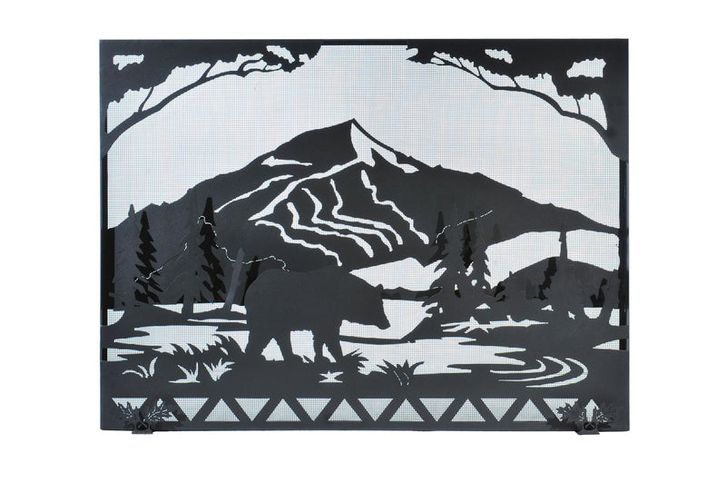 Meyda Tiffany 107426 Fireplace Screen, Textured Black
