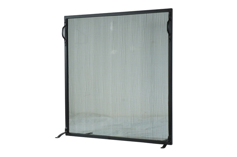Meyda Tiffany 107464 Fireplace Screen, Black Satin Wrought Iron