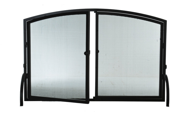 Meyda Tiffany 107526 Fireplace Screen, Black Metal