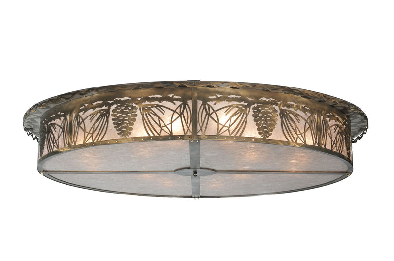 Meyda Tiffany 107572 12 Light Flushmount, Antique Copper