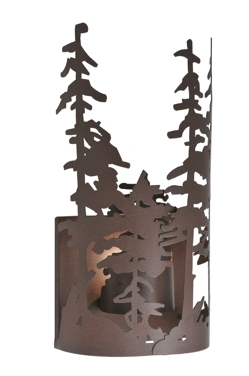 Meyda Tiffany 107625 One Light Wall Sconce, Caf Noir
