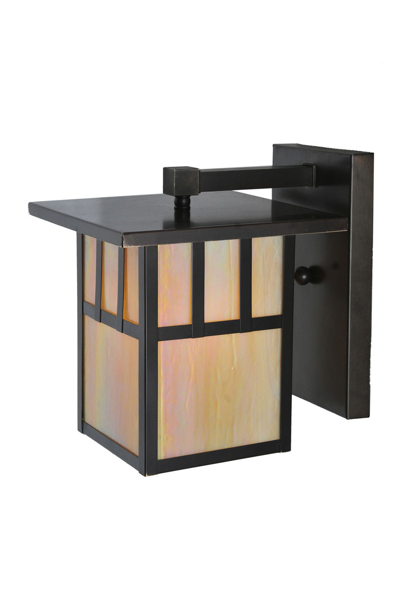 Meyda Tiffany 107713 One Light Wall Sconce, Craftsman Brown