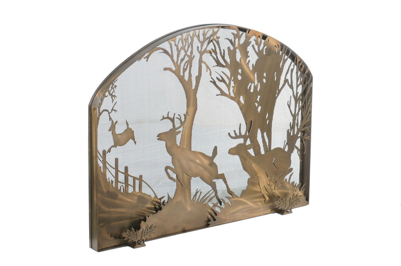 Meyda Tiffany 107759 Fireplace Screen, Antique Copper Mesh