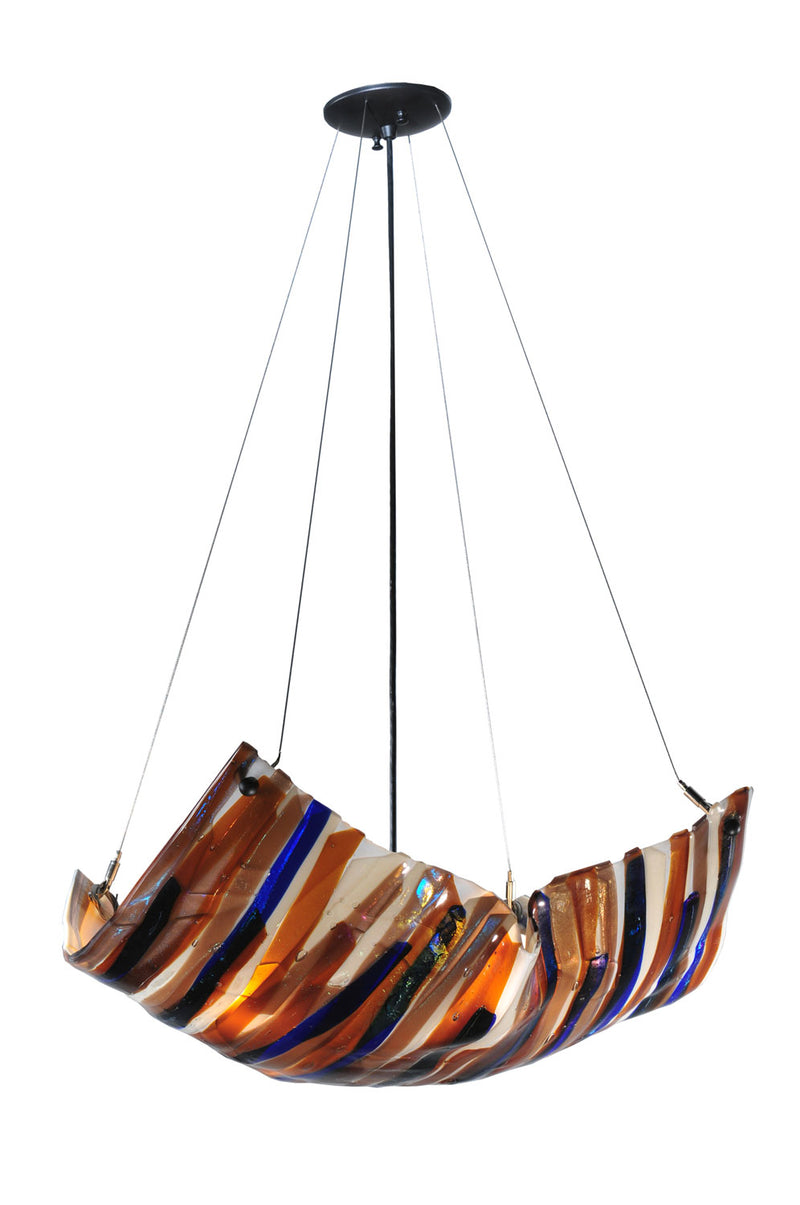 Meyda Tiffany 107779 Four Light Pendant, Rust,Wrought Iron