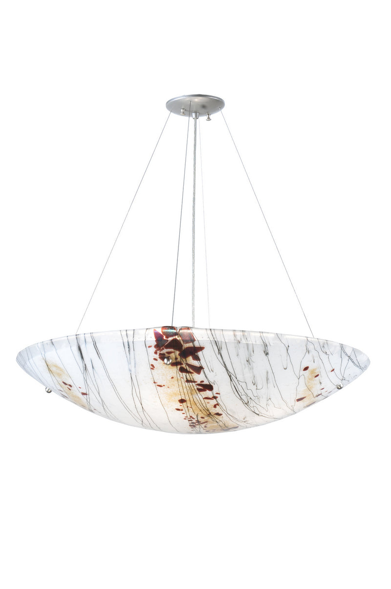 Meyda Tiffany 107806 Four Light Pendant, Nickel