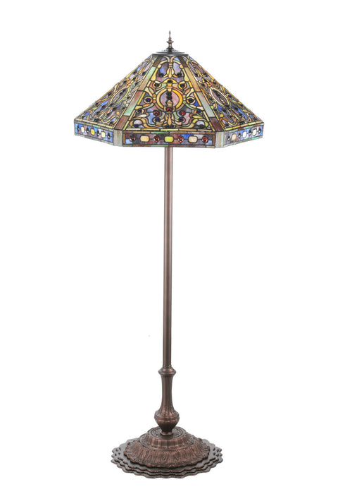 Meyda Tiffany 107863 Three Light Floor Lamp, Brass Tint