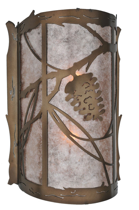 Meyda Tiffany 108002 Two Light Wall Sconce, Antique Copper