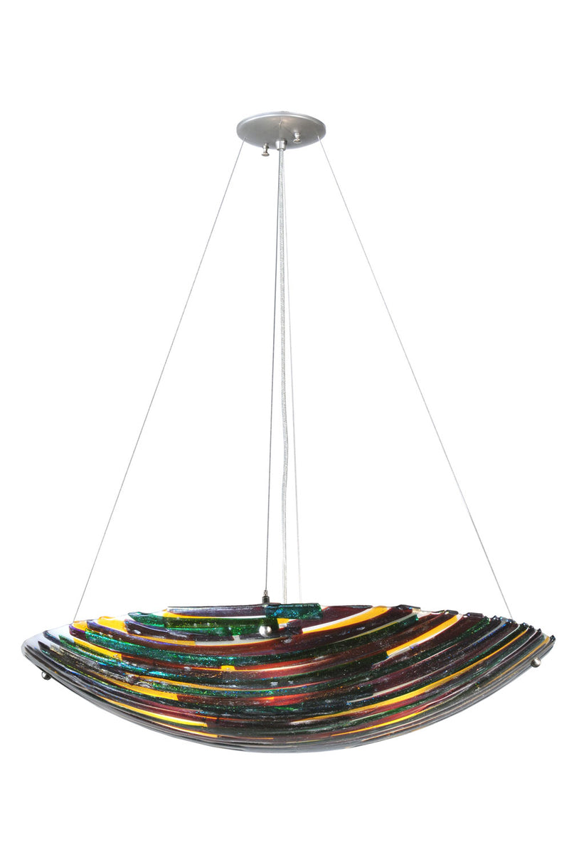 Meyda Tiffany 108069 Four Light Pendant, Nickel