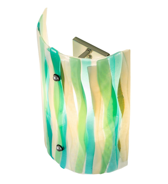 Meyda Tiffany 108128 One Light Wall Sconce, Nickel