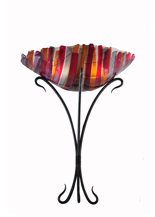 Meyda Tiffany 108428 Two Light Wall Sconce, Black Metal