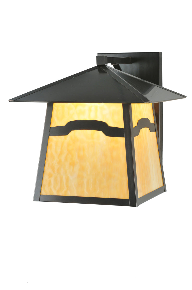 Meyda Tiffany 108614 One Light Wall Sconce, Craftsman Brown