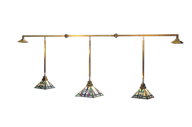 Meyda Tiffany 108620 Three Light Island Pendant, Brass Tint