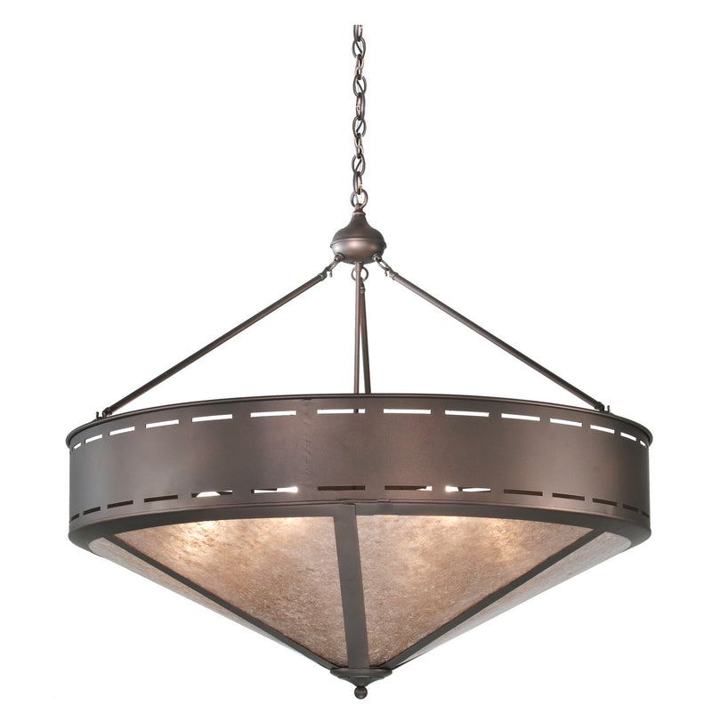 Meyda Tiffany 108713 Six Light Inverted Pendant, Mahogany Bronze