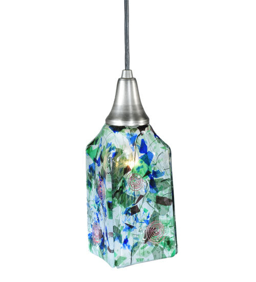 Meyda Tiffany 108764 One Light Mini Pendant, Antique Nickel