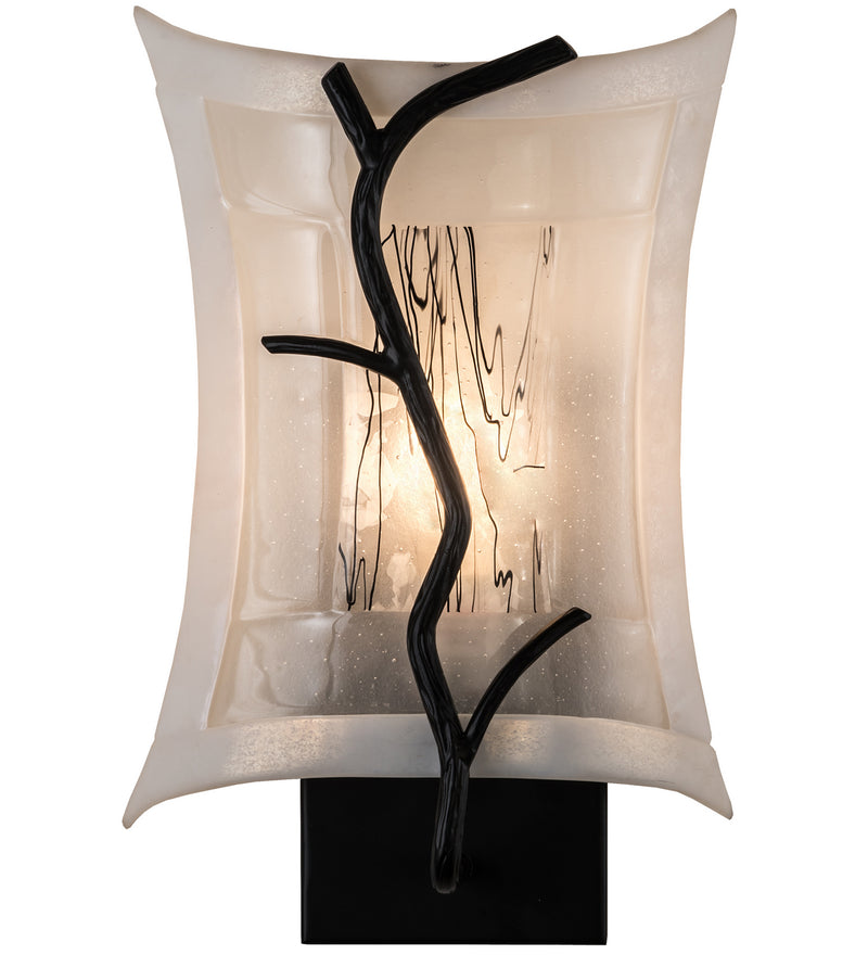 Meyda Tiffany 108795 One Light Wall Sconce, Black Metal