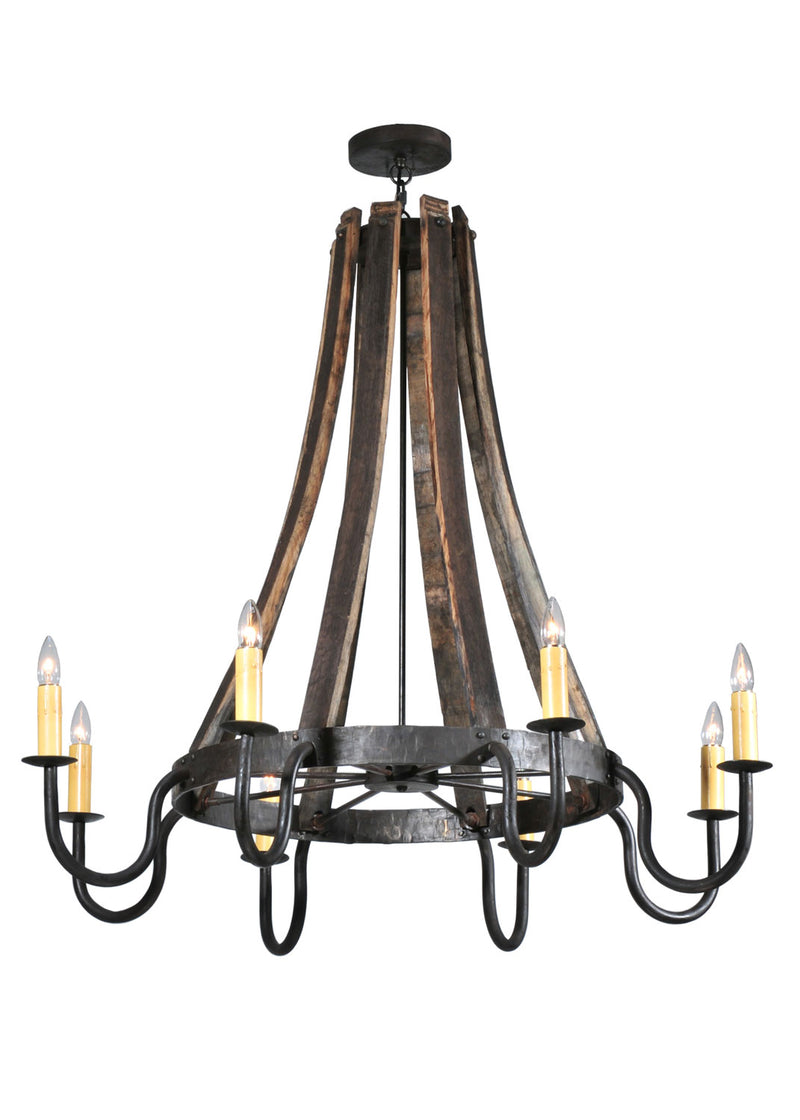 Meyda Tiffany 108810 Eight Light Chandelier, Costello Black