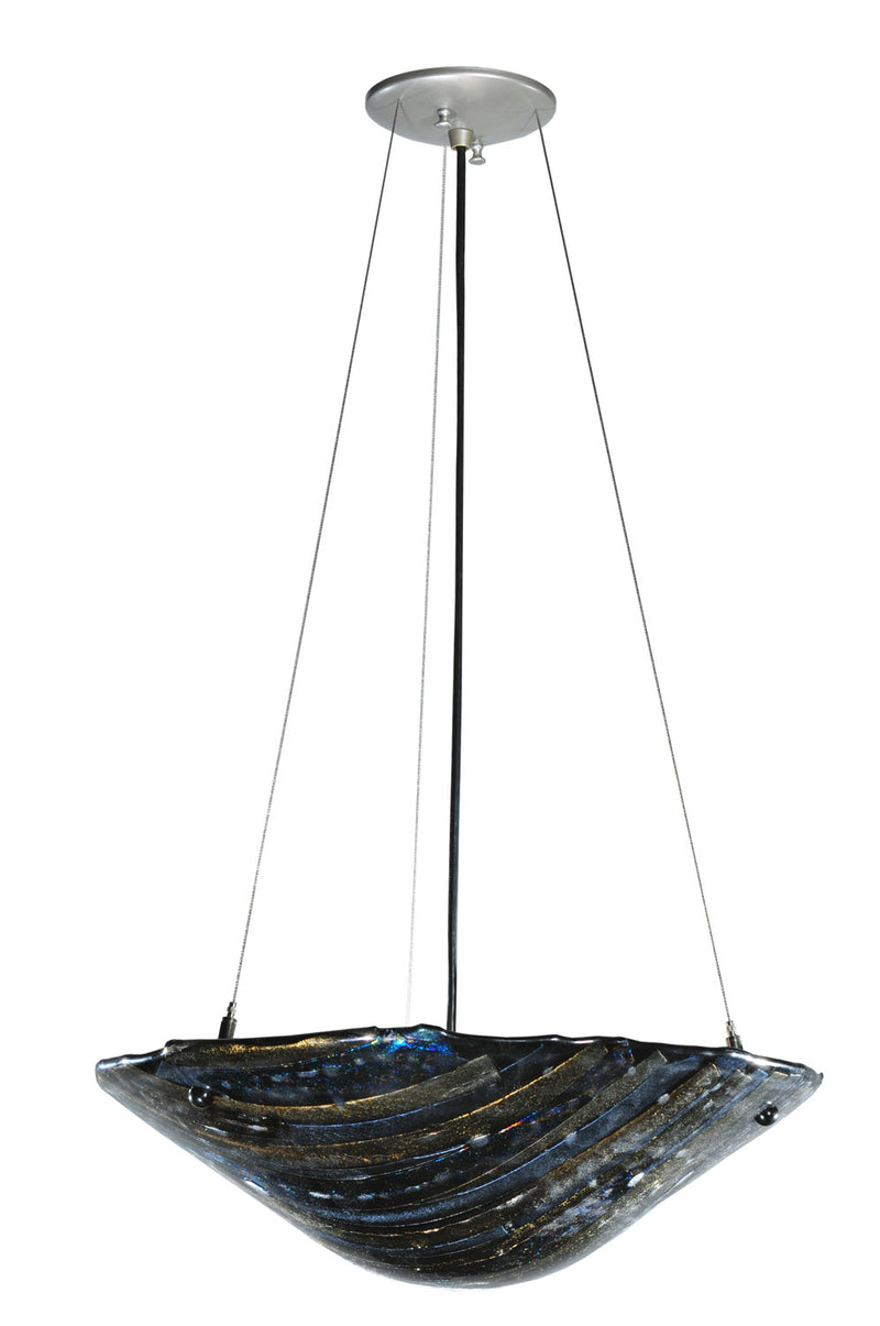 Meyda Tiffany 108870 Two Light Inverted Pendant, Nickel