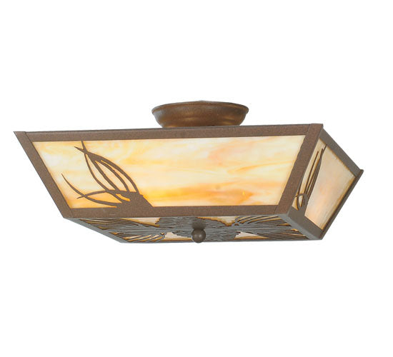 Meyda Tiffany 108948 Three Light Flushmount, Cafe Noir