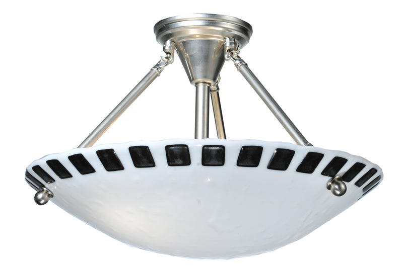 Meyda Tiffany 109062 Two Light Semi-Flushmount, Nickel