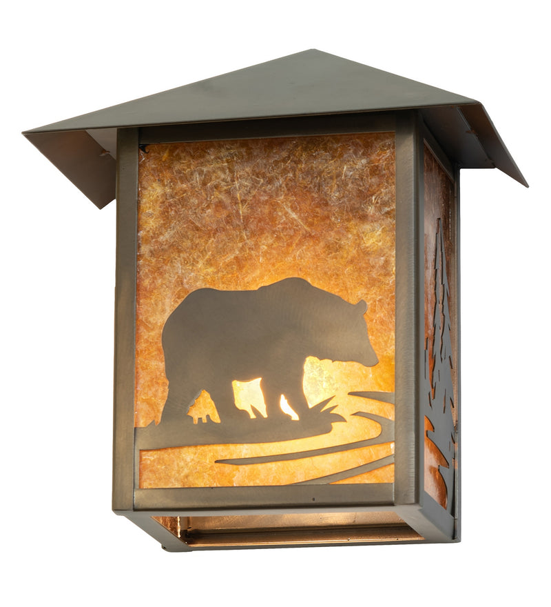 Meyda Tiffany 109131 One Light Wall Sconce, Craftsman Brown