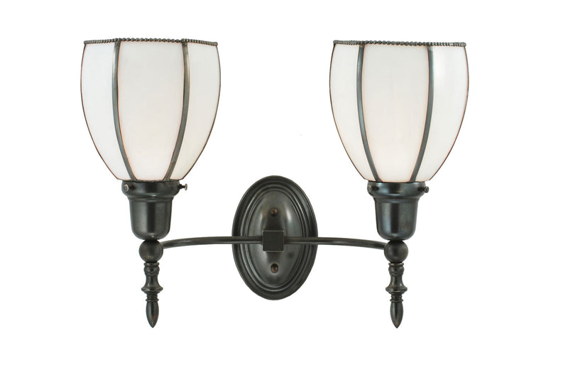 Meyda Tiffany 109136 Two Light Wall Sconce, Craftsman Brown