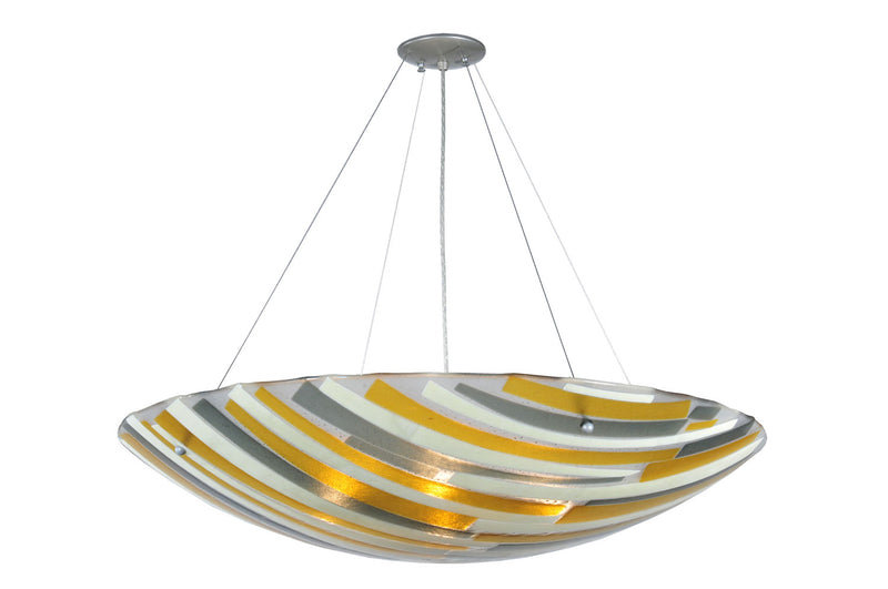 Meyda Tiffany 109210 Four Light Pendant, Nickel