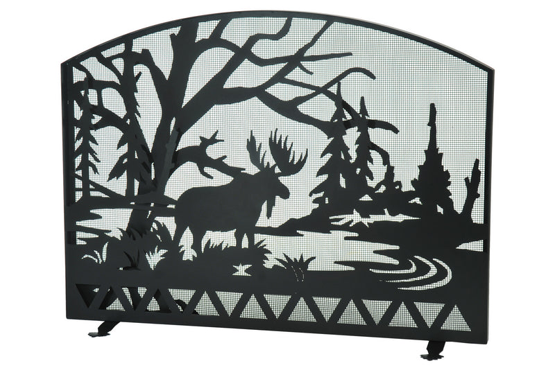 Meyda Tiffany 109212 Fireplace Screen, Textured Black