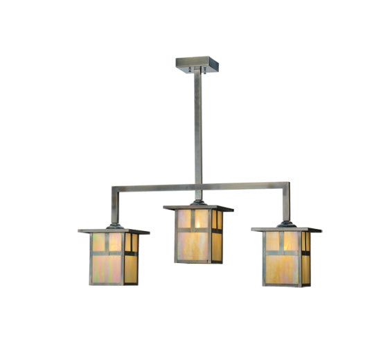 Meyda Tiffany 109246 Three Light Island Pendant, Antique Brass