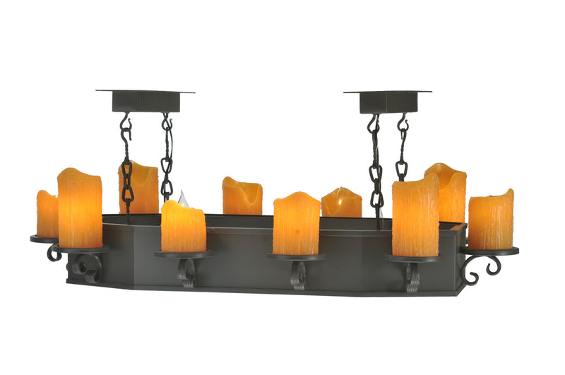 Meyda Tiffany 109254 Ten Light Chandelier, Wrought Iron
