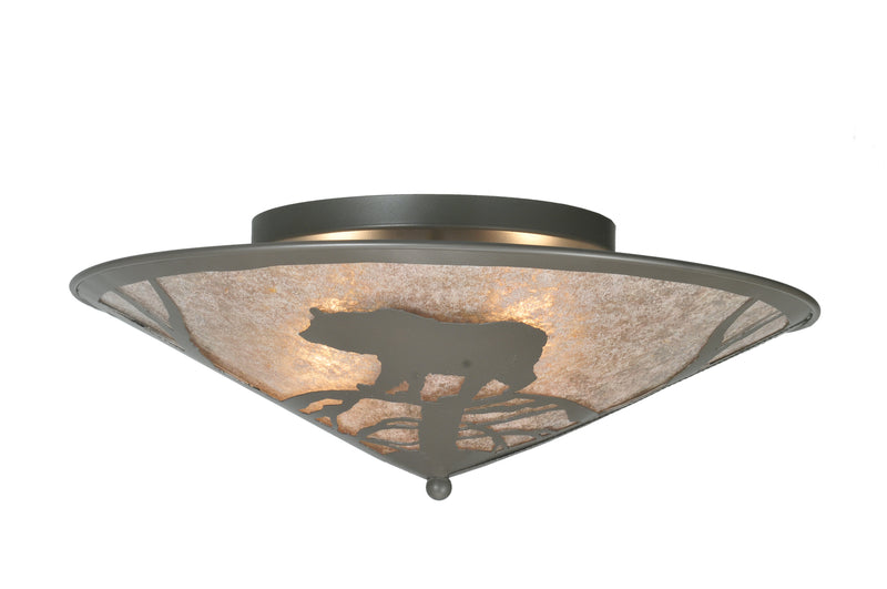 Meyda Tiffany 109373 Two Light Flushmount, Timeless Bronze