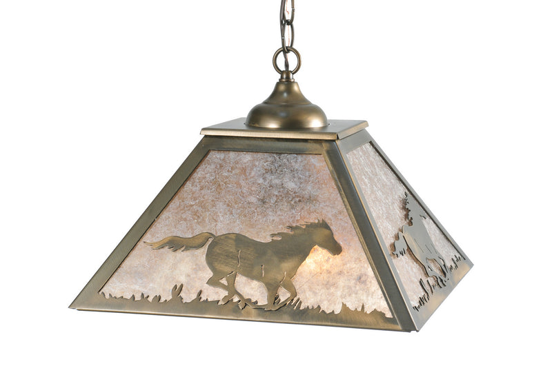 Meyda Tiffany 109563 Two Light Pendant, Antique Copper