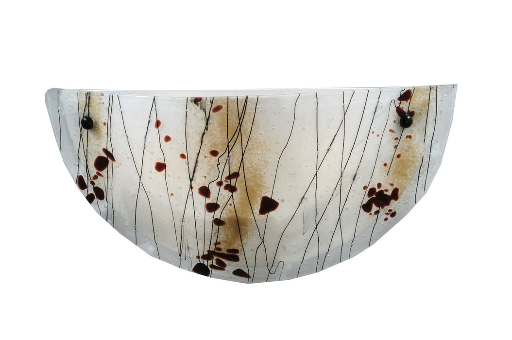 Meyda Tiffany 109614 Two Light Wall Sconce, Black Metal