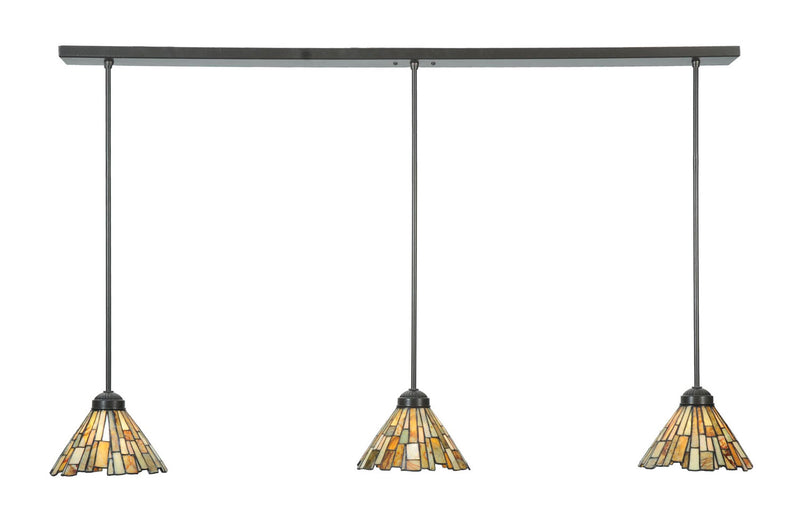 Meyda Tiffany 109917 Three Light Island Pendant, Timeless Bronze
