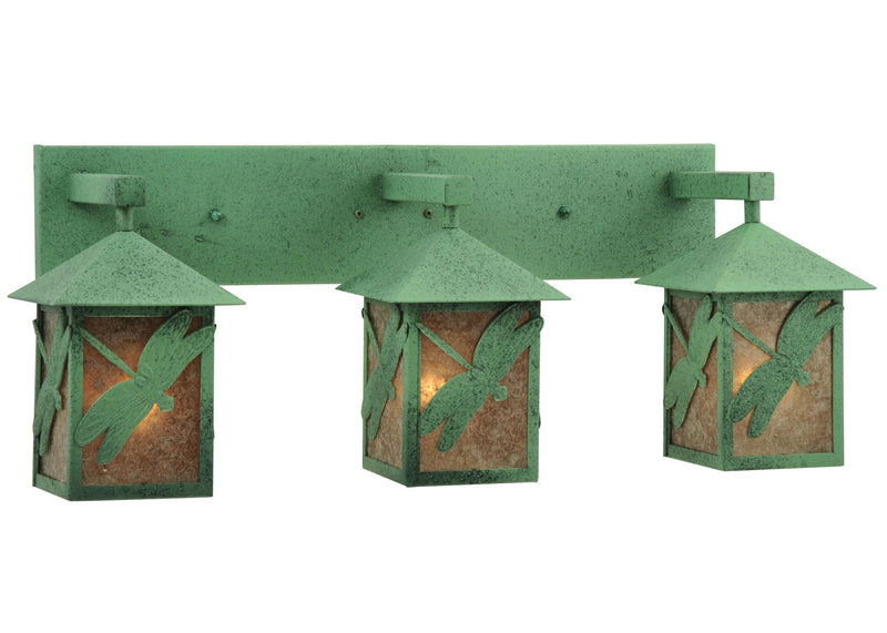 Meyda Tiffany 109972 Three Light Vanity, Verdant Green