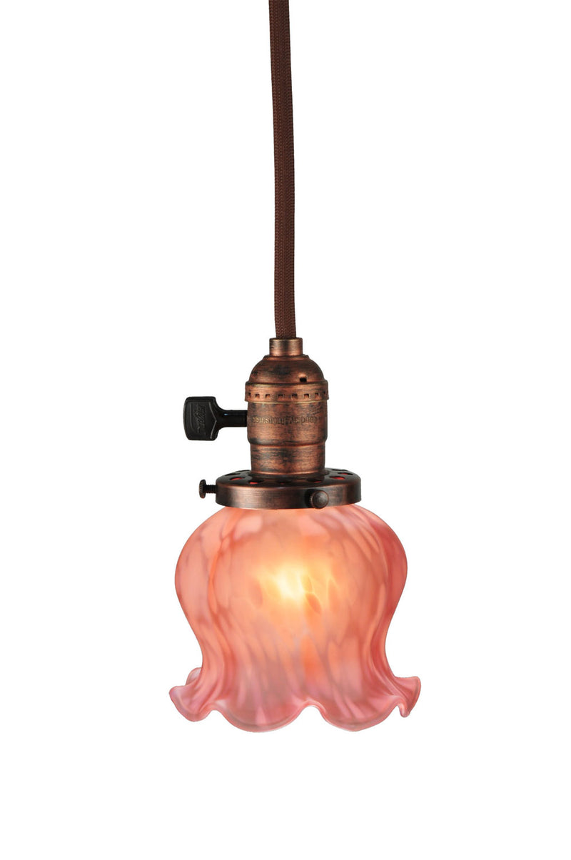 Meyda Tiffany 110416 One Light Pendant, Brown Wire Burnished Copper