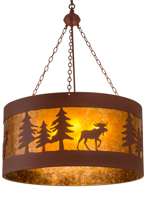 Meyda Tiffany 110656 Four Light Pendant, Rust