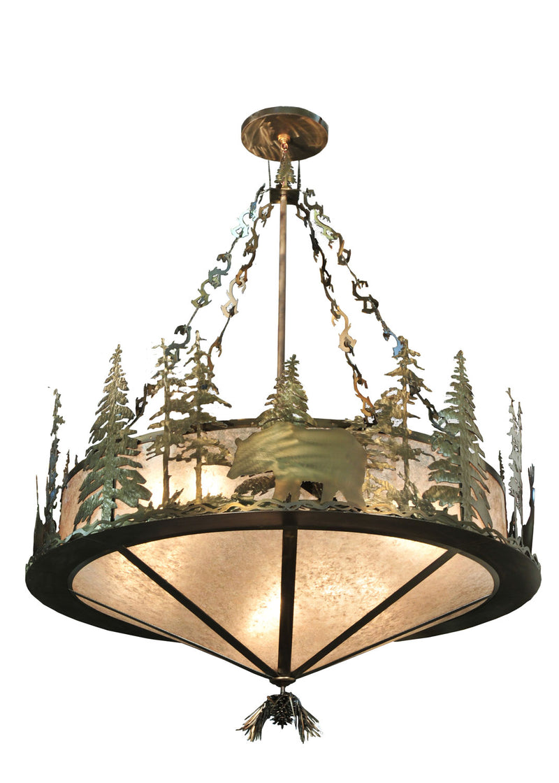 Meyda Tiffany 110807 Ten Light Inverted Pendant, Antique Copper