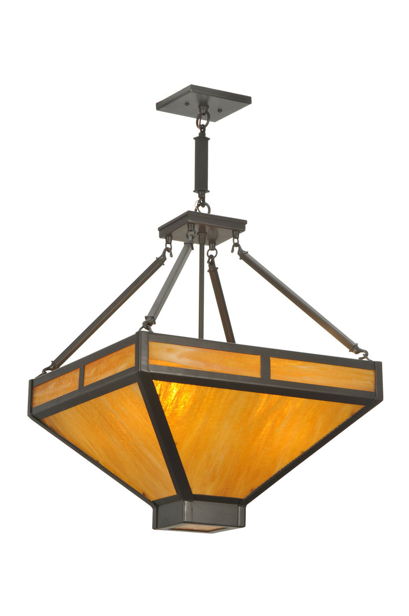 Meyda Tiffany 110845 Four Light Pendant, Timeless Bronze