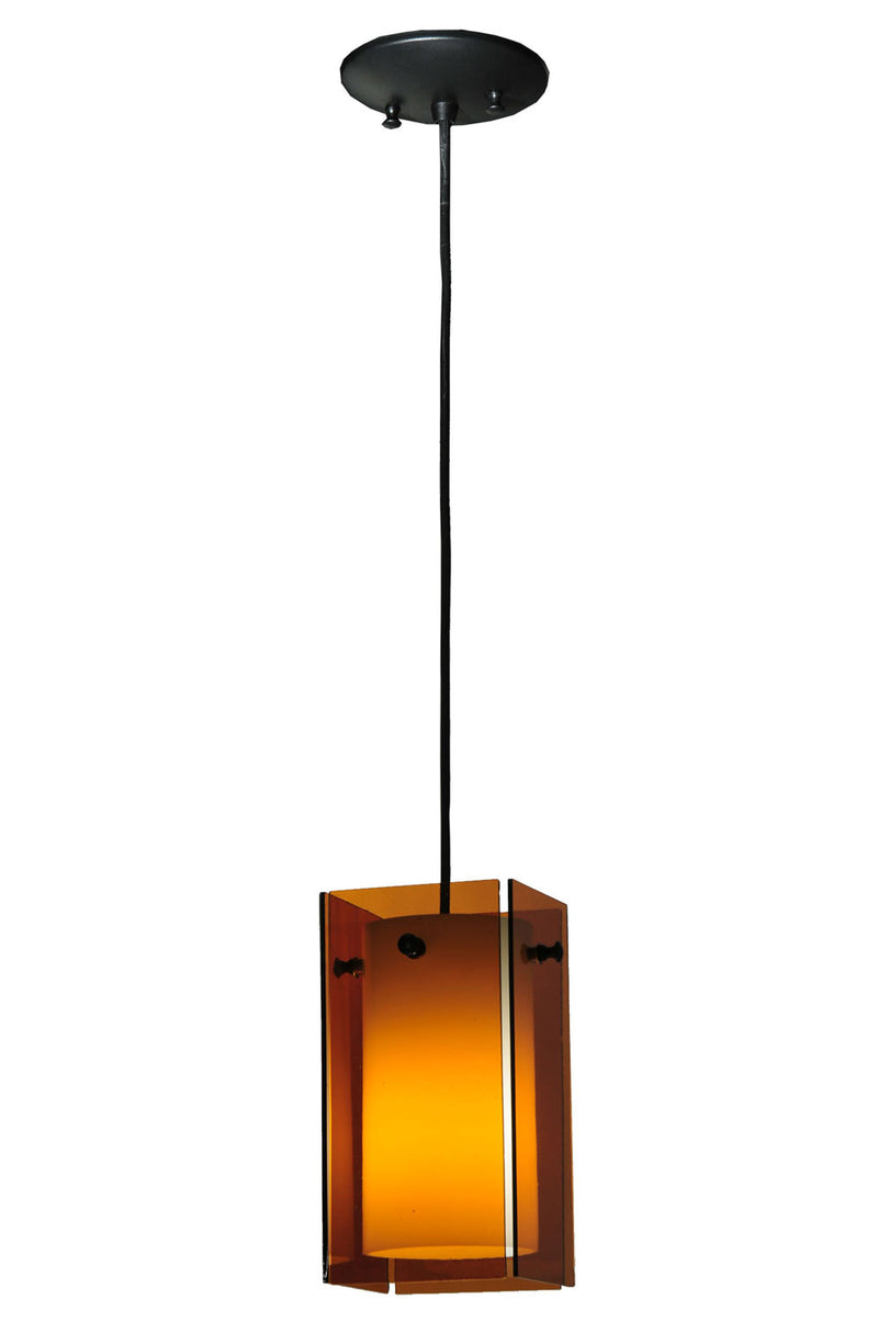 Meyda Tiffany 111009 One Light Mini Pendant, Wrought Iron