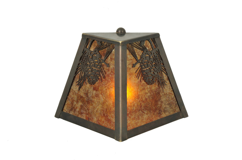 Meyda Tiffany 111037 One Light Wall Sconce, Craftsman Brown
