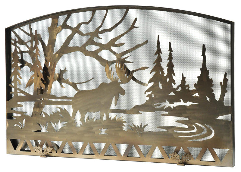 Meyda Tiffany 111149 Fireplace Screen, Antique Copper