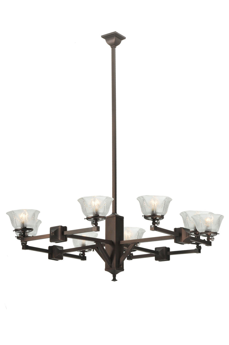 Meyda Tiffany 111189 Eight Light Chandelier, Mahogany Bronze