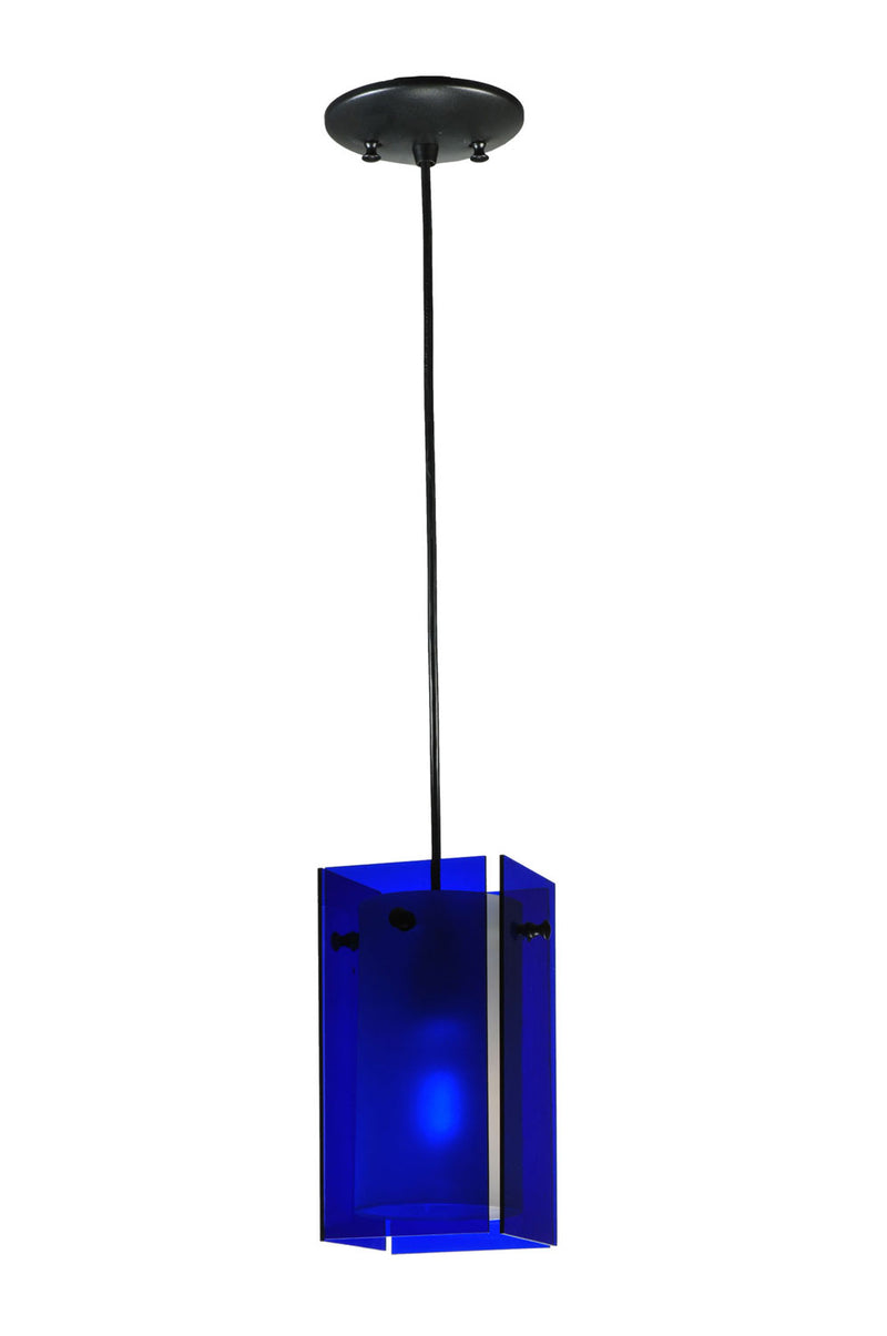 Meyda Tiffany 111283 One Light Mini Pendant, Red Rust,Wrought Iron