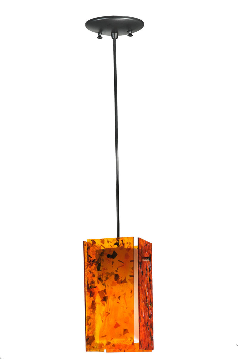 Meyda Tiffany 111348 One Light Mini Pendant, Magma (Orange)
