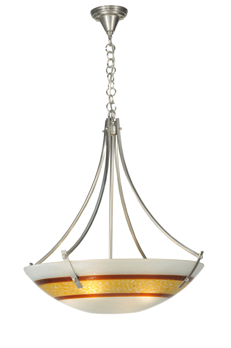 Meyda Tiffany 111536 Four Light Inverted Pendant, Steel