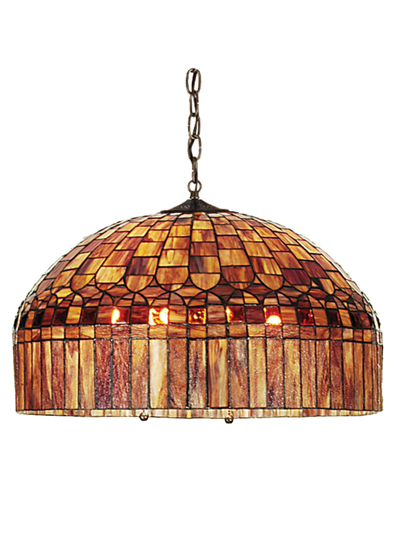 Meyda Tiffany 111695 Six Light Pendant, Mahogany Bronze